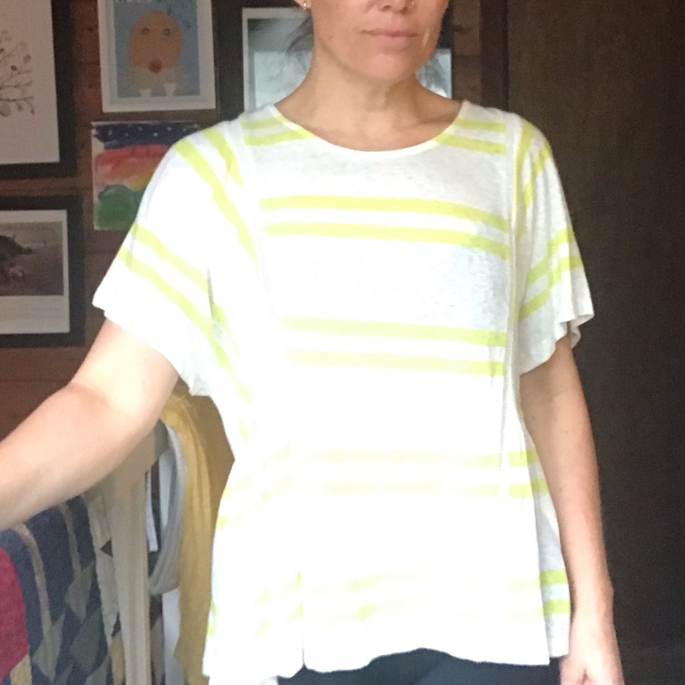 Anthropologie, Large, Yellow Stripe